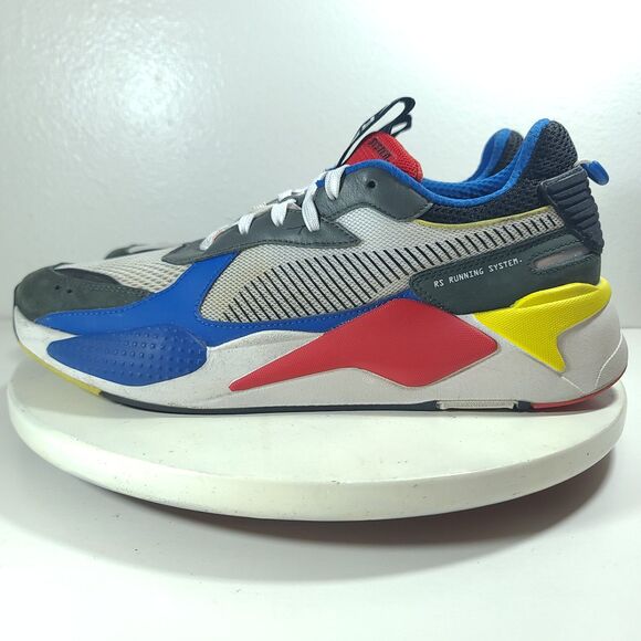 PUMA RS-X Toys Men Sz 12 Sneaker Shoe White Yellow Red Black Suede 369449-02 EUC - Picture 2 of 16